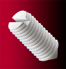 stock slotted cone point set screw - metric